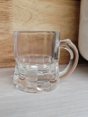 Heavy Clear Glass Mini Beer Mug - Classic Style